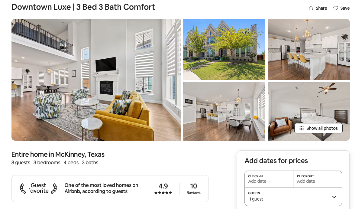 Downtown Luxe | 3 Bed 3 Bath Comfort — live Airbnb listing